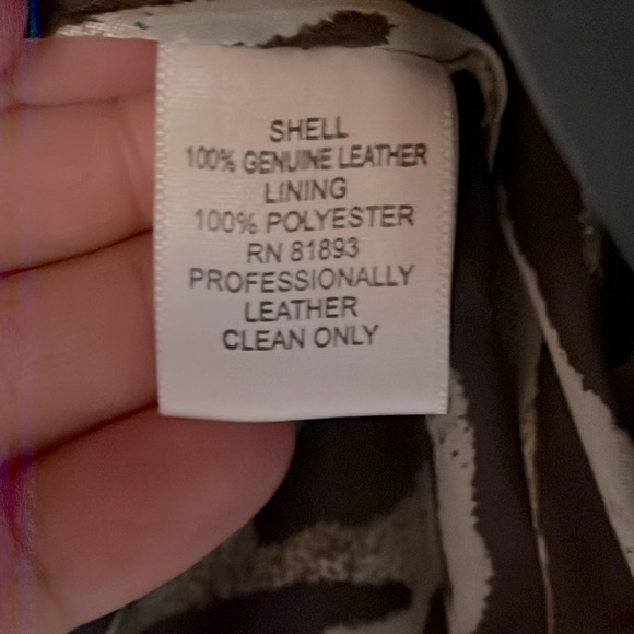 Vintage DENIM & CO Blue Leather Blazer - Picture 7 of 9